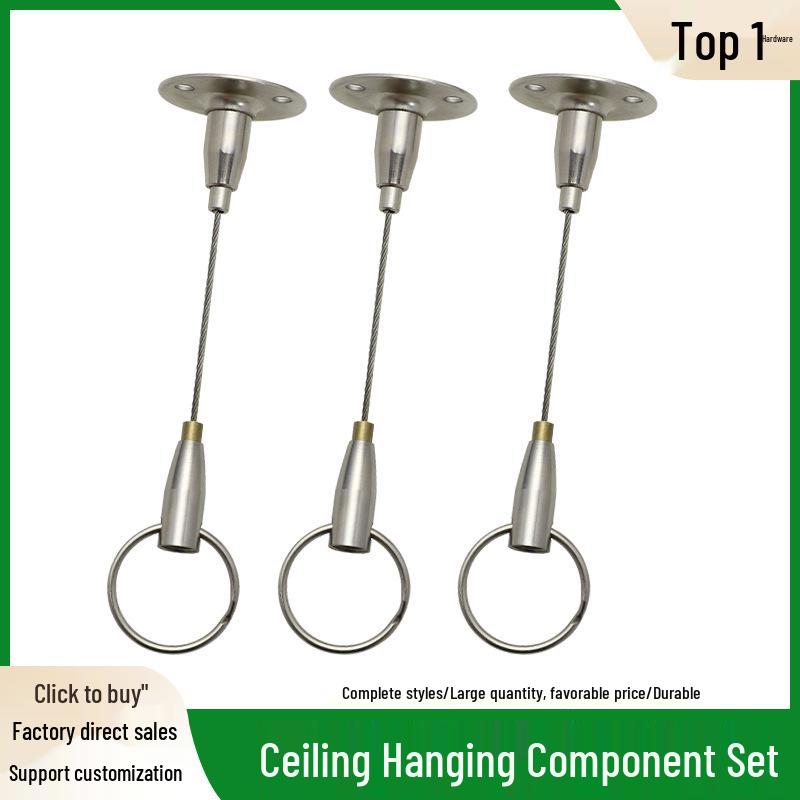 Steel Wire Rope Self-Locking Adjustable Ceiling Picture & Sign Hanger