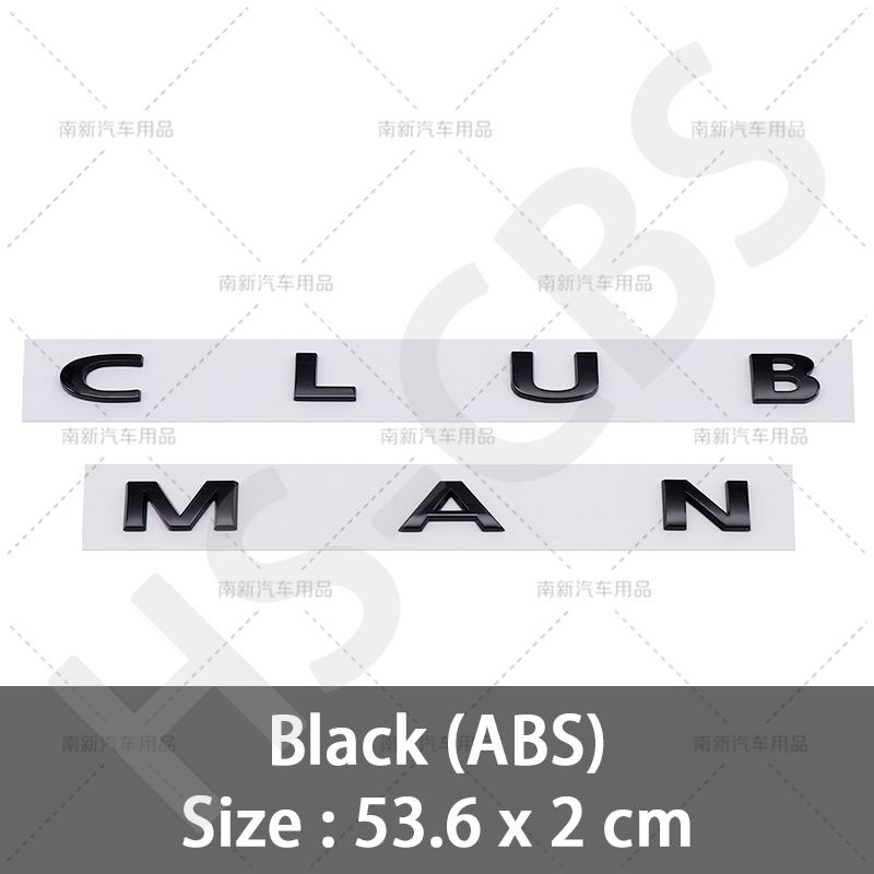 ABS Carbon Fiber Pattern Clubman Logo Countryman Letters Emblem Sticker Car Trunk Badge For F54 F55 F56 R55 R56 R60 F60 R52 R50