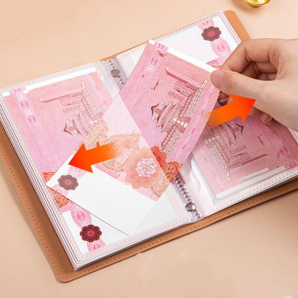 Good Luck Saving Money Binder PU Leather Planner Organizer Budget Binder  New Year's Gift