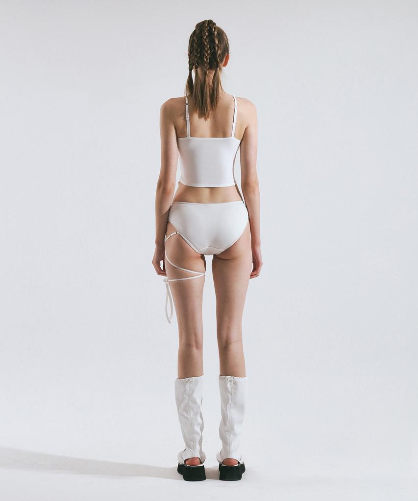 VINAJ Shirred Halter Neck Bikini Bra (White)