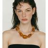 Yhpup 2026 Arrivals Acrylic Resin Chain Statement Necklace Waterproof Handmade Jewelry Green Blue Beige Yellow Amber Accessories