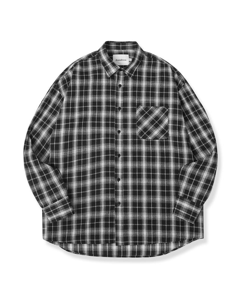 AVANDRESS Smith Overfit Check Shirt White