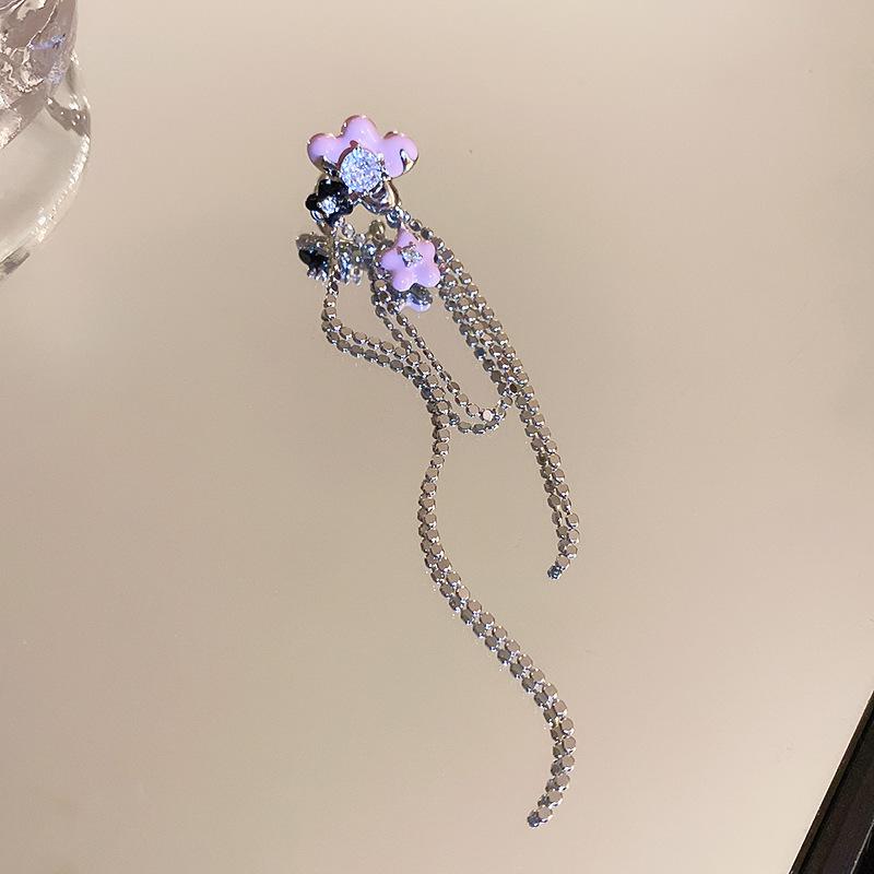 

GemChic женские серьги-гвоздики с иглой, серьги-капли с имитацией драгоценного камня и цветка, без пирсинга, зажимы для ушной кости, ювелирные изделия на день рождения, Рождество, подарок