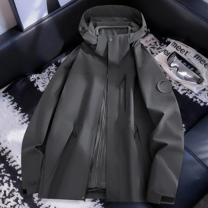Unisex Winter Waterproof Windproof Outdoor Jacket With Removable Fleece Liner Hiking Camping Travel