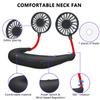 Neck Fan Portable Fan Hand Free Mini USB Rechargeable Neck Fan Cooling Wearable Suitable Fan  Air Cooler for Outdoor Sports