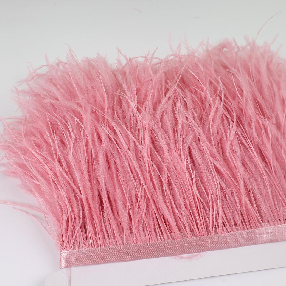 13-18CM 6M Ostrich Feather trim Cloth Belt for sewing DIY feather ribbon fringe Wedding dress clothes decoration