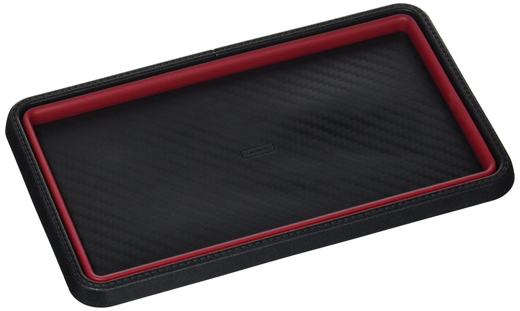 Carmate Car Tray Carbon Fiber DZ397 Non-Slip Mat, Type, Look, Red,