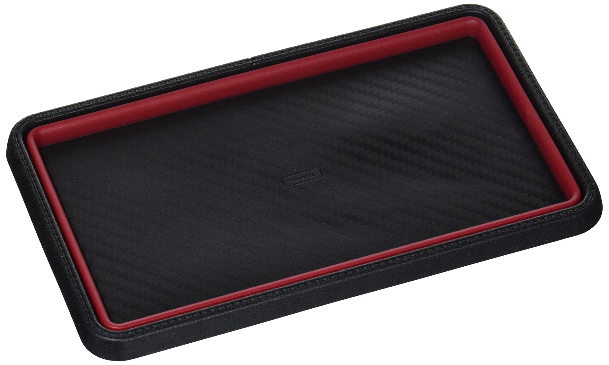 

Carmate Car Tray Carbon Fiber DZ397 Non-Slip Mat, Type, Look, Red,
