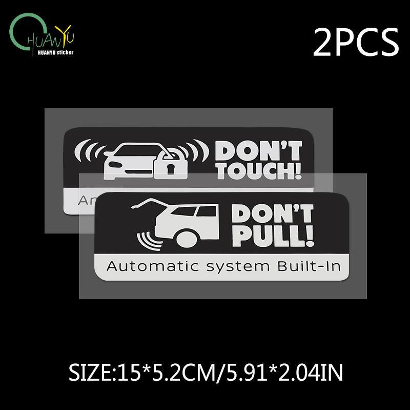 Anti-theft system reminder car sticker; kick plate open reflective sticker warning waterproof creative sticker