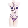 Pupubanbanya Lavender Bondage SM Cosplay Costume, Christmas Valentine's Day Underwear, Bikini, Red, Size L+