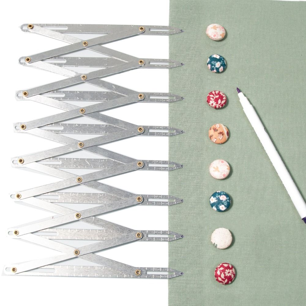 Adjustable Length Sewing Gauge Tool Buttonhole Mark Equidistant Measuring Tool For Sewing