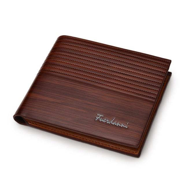 

Vintage Men Leather Wallet Brand Luxury Short Slim Male Purses Money Clip Credit Card Holder Portomonee Carteria колір світло кави