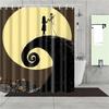 Happy Halloween Witch Pumpkin Decorative Shower Curtain Fabric Waterproof Polyester 180X180Cm For Bathroom Curtain
