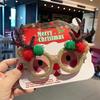Christmas Cartoon Decorative Glasses