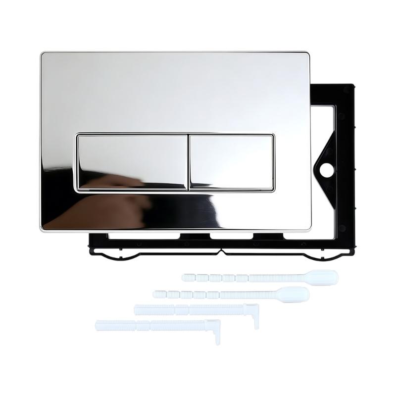 Upgrades Water Tank Button Panel Plastic Construction Easy Installs Strong Bathroom Flush Panel for Bathroom