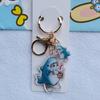 Transparent Double-Sided Shark Cat Keychain Key Chain Accessories Cartoon  Cat Pendant Cute Animal Cat Keyring Student Gift