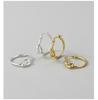 Korean Style S925 Sterling Silver Knotted Rope Ear Cuff Earrings