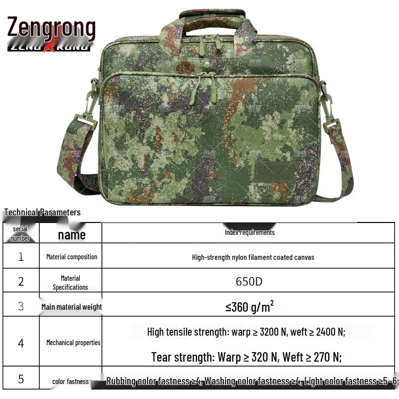 Zengrong Camouflage Tactical Briefcase & Laptop Bag