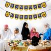 2025 Eid Mubarak Banner Hängeflagge Ramadan Dekoration für Zuhause Islamische Muslimische Partyzubehör Heimdeko Eid Al Adha