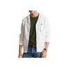 Polo Ralph Lauren Solid Color Hooded Zip-Up Long Sleeve Cardigan Sweatshirt Men sweatshirt White 710881517006