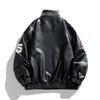 American Motorcycle Jacket Cotton Jacket Men's Autumn and Winter Thickened High Street Trendy Cotton Jacket Flight Suit PU Leather Jacket