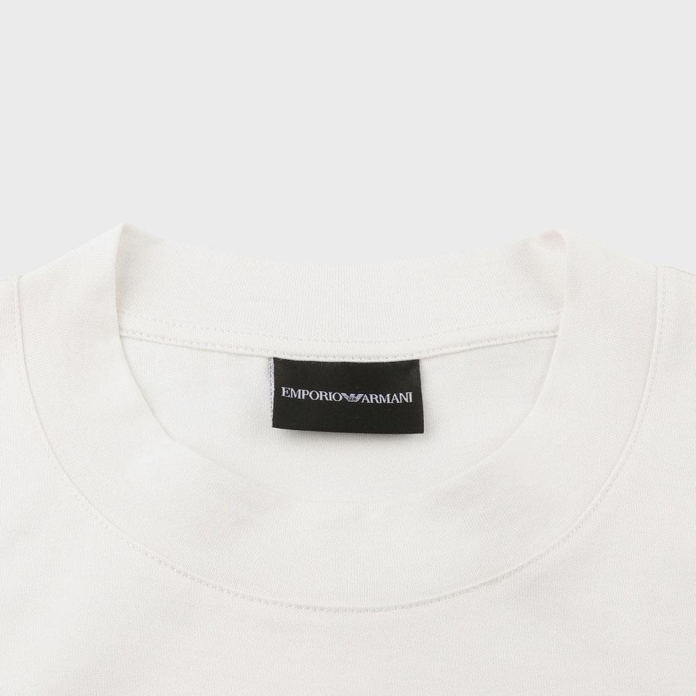 Emporio Armani SS24 Logo Print Crew Neck Short Sleeve T-Shirt Men tops Beige 3D1TH3-1JOCZ-01A7