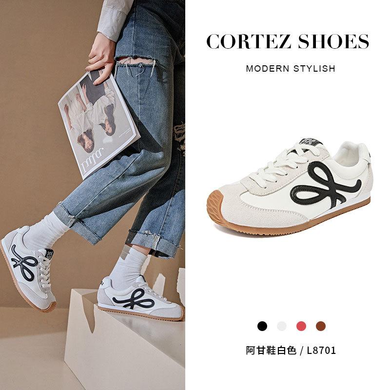 2025 new thick-soled ballet training shoes, red inner height-increasing women's shoes, soft soles are not tired, versatile casual little white shoes