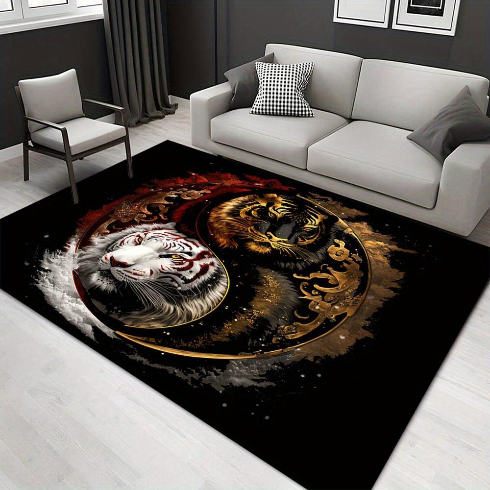 

1pc 1491349373Pattern Carpet, Area Rug For Living Room Bedroom Room Bed Chair Laundry Entryway Corridor Yard Non-slip Outdoor Camping Rug Fl 60cm by 90cm