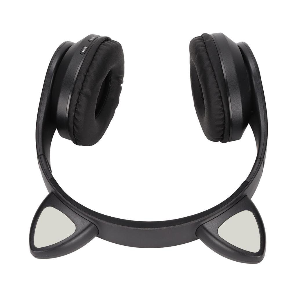 Leuchtende Katzenohren Bluetooth Kopfhörer Bass Faltbar Kabellos Headwear Atmungslicht Headset