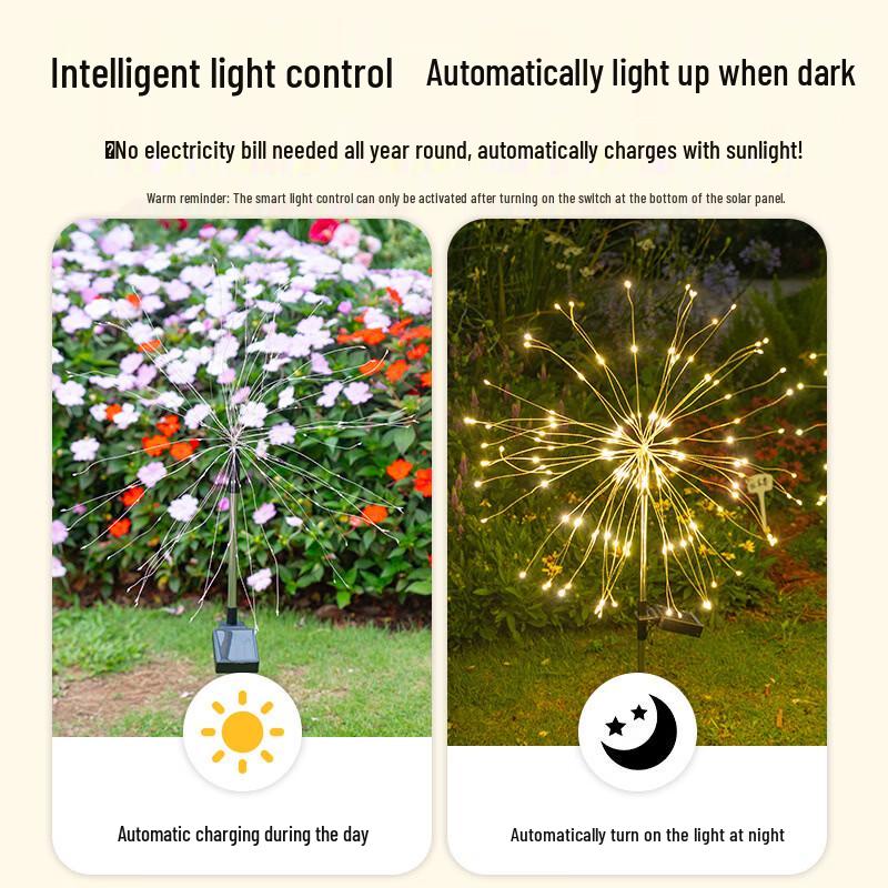 Solar LED Fireworks Garden Stake Light