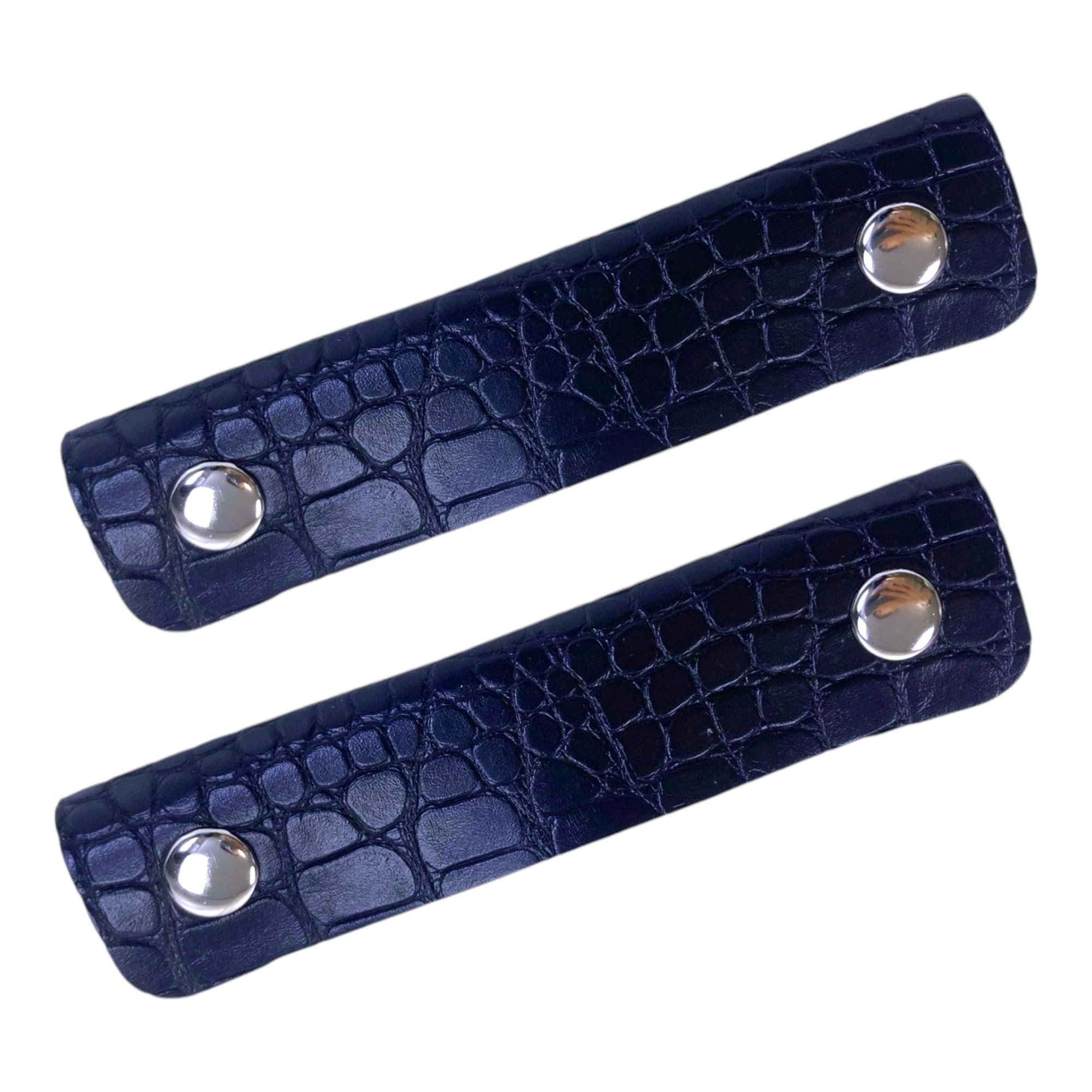 

Чехол на руль из крокодиловой кожи, Набор из 2 штук, Ручка для сумки, Чехол с противоскользящим покрытием, тёмно-синий