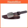 Belt Classic Leather With Alloy Buckle And Slim Design For Women Casual Dresses