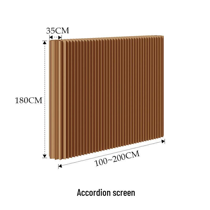 18-Panel Curved Folding Screen Divider – Japanese Style Retractable Wall for Live Broadcasts