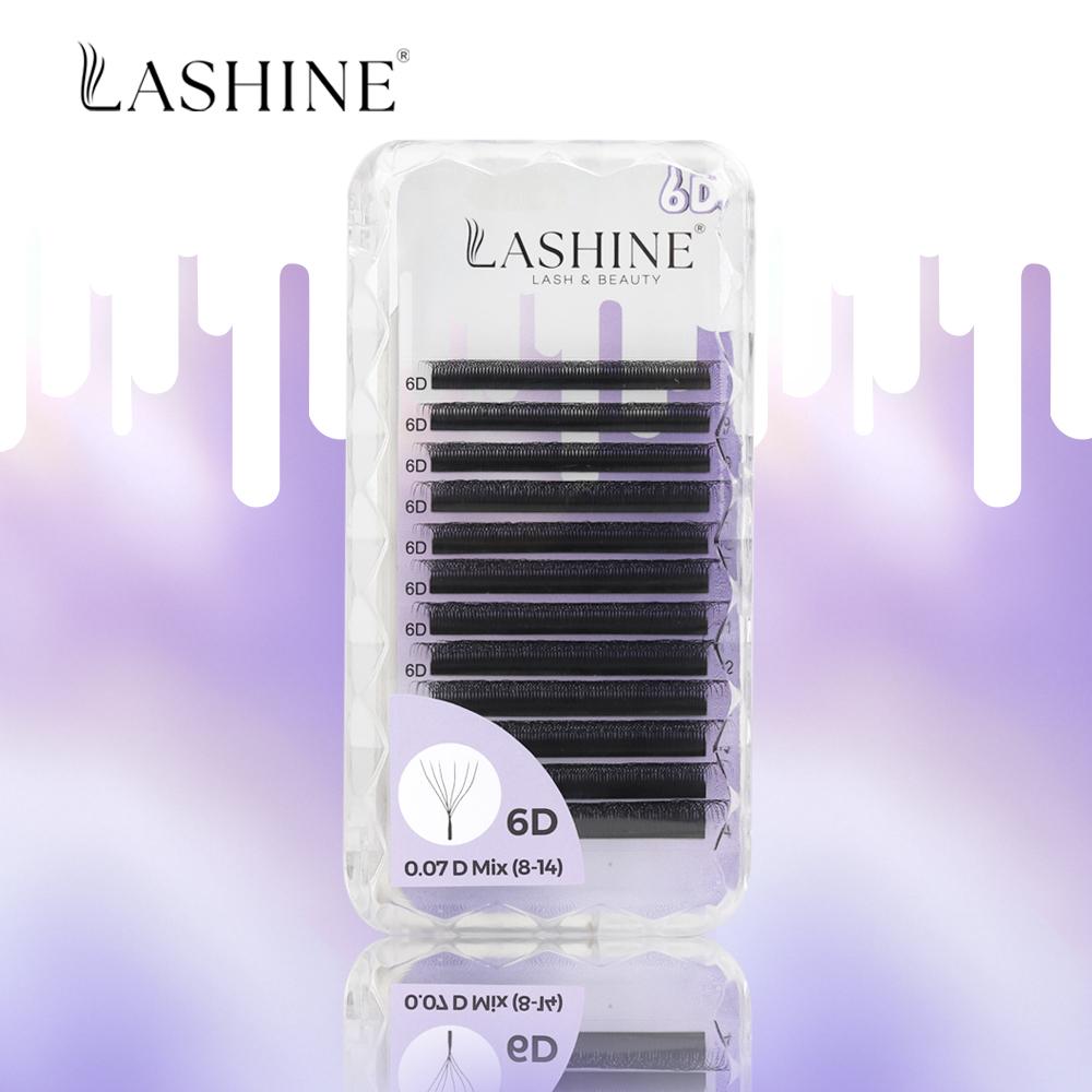 LASHINE W Shaped Lashes YY 3D 4D 5D 6D Premade Volume Fans Faux Mink Eyelashes Brazilian Volume C/D/M Curl Natural Soft Lashes