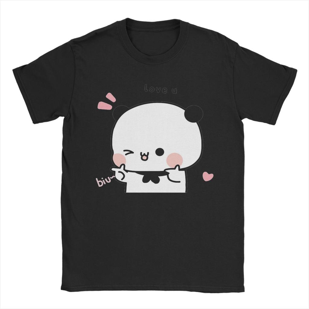 Bär Panda Dudu Fingerpistolen Liebe T-Shirt Für Männer Frauen Baumwollkleidung Bedruckt Rundhals Kurzarm
