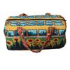 Journey Quilted Duffel Bag Boho Weekender Travel Bag Retro Floral Style for Picnics Camping Family Gatherings