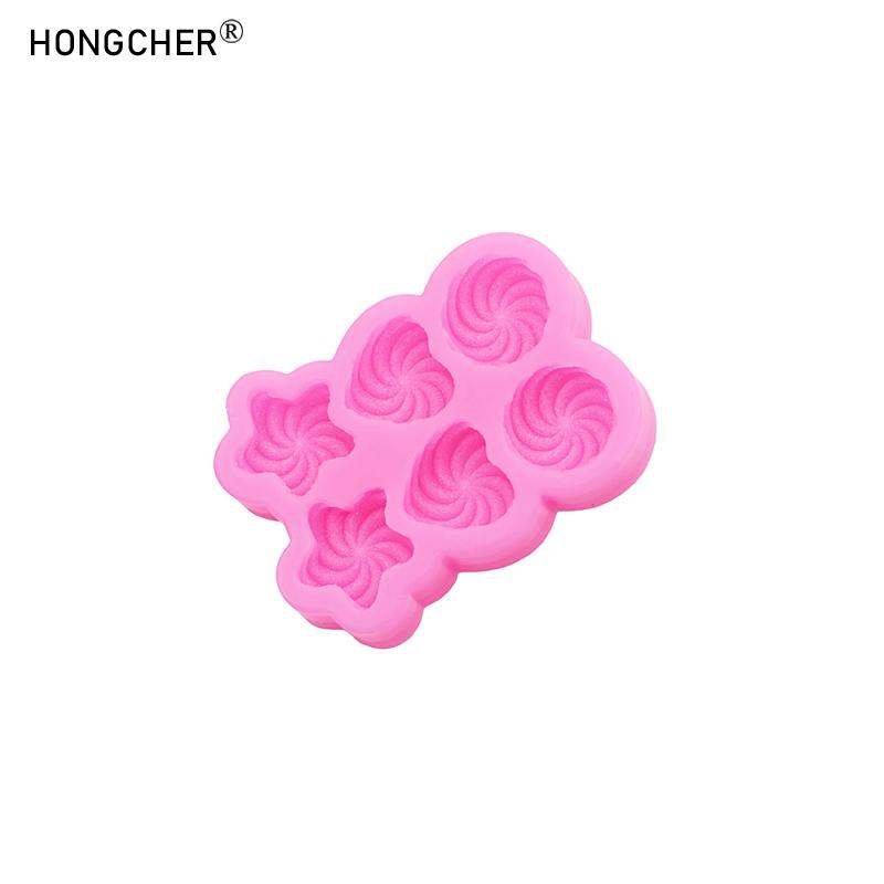 Swirl Heart Pentagram Round Candy Silicone Mold Handmade DIY Hair Clip Materials Resin Accessories Crafting Mold