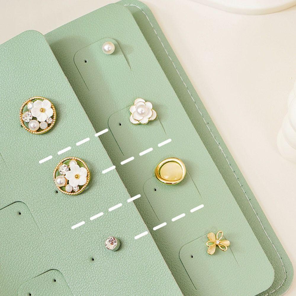 Solid Color Portable Jewelry Bags Soft Earrings for Storing Book  Travel