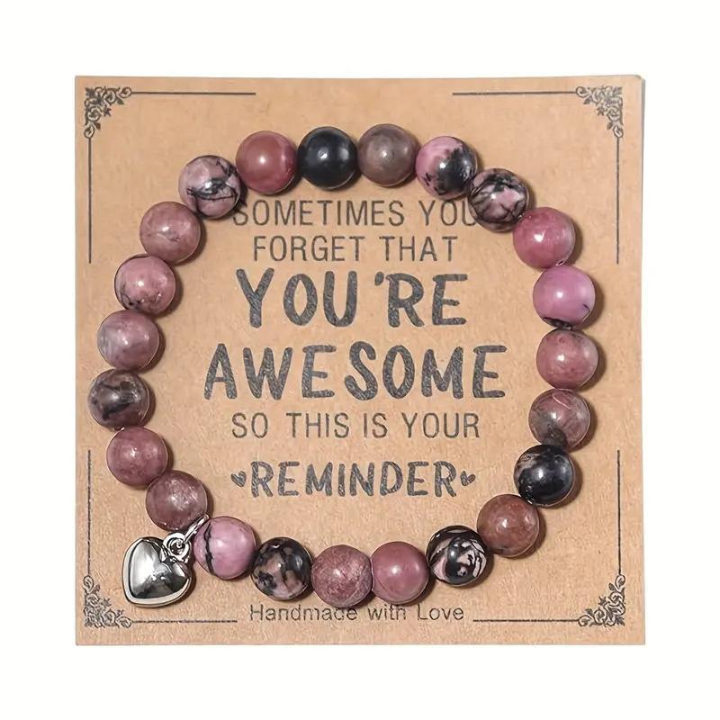 JYL TS Bracelet Ladies Elastic  Heart Charm Festival Gift Attracts Love & Joy