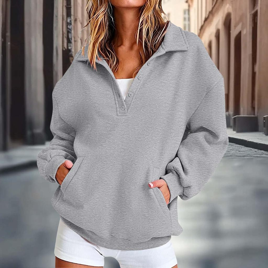 Women's Casual Long Sleeve Color Hoodie for Everyday Wear