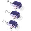 3PCS Unique Square Shape Mini Lure Artificial Simulation Lifelike Bait Fishing Tackle2#