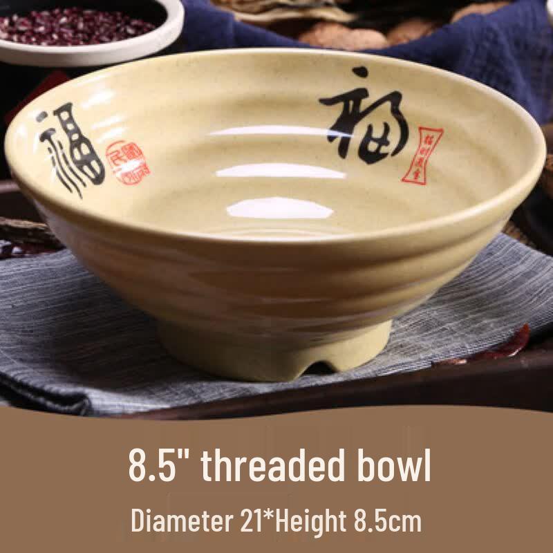 Fu Character Melamine Noodle Bowl