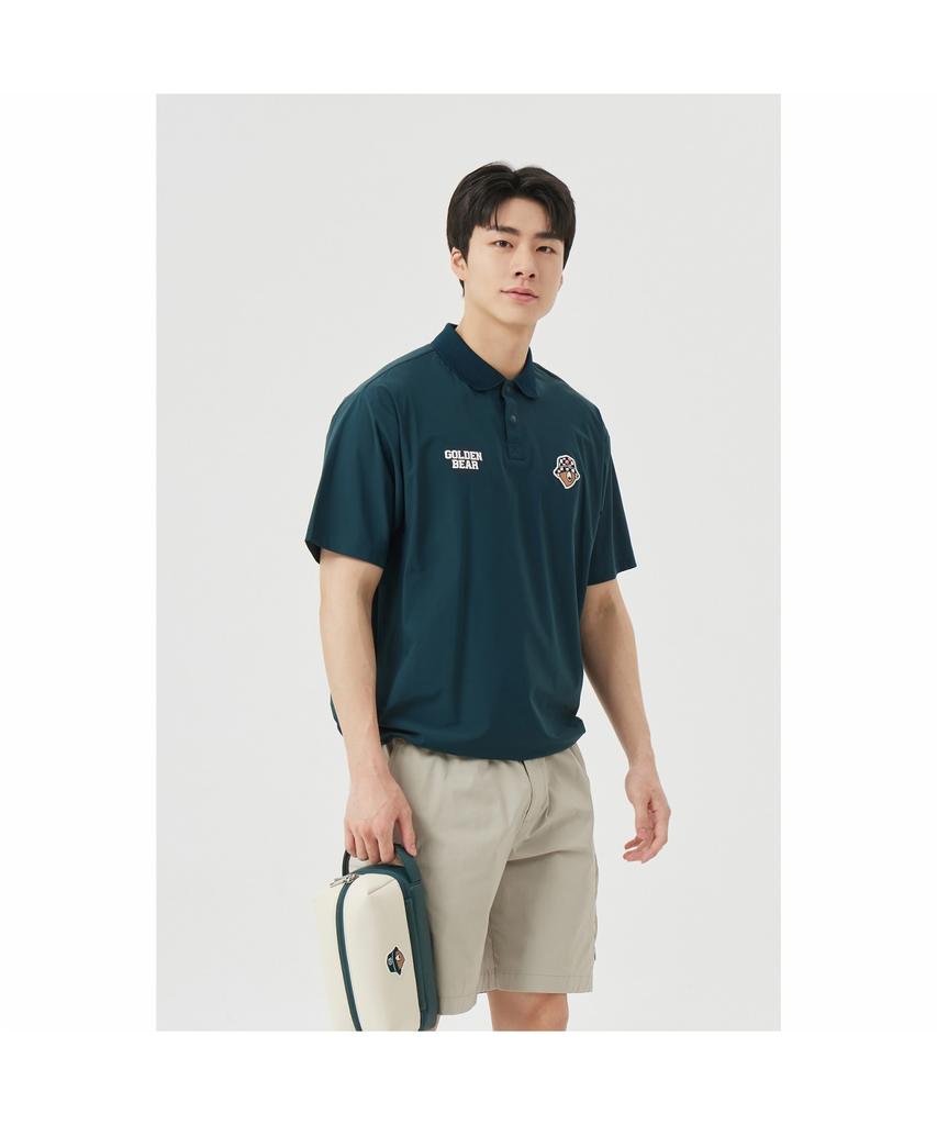Goldeunbeeo (M) Checker Board Patterned Logo Collar T-Shirt G4Tam26411Grx