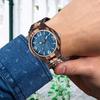 Street Denim Trendy Design Men's Wooden Watch Casual Fashion Women's Accessories Quartz Watch Reloj De Madera