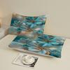 Floral Flat Sheet Sets 3D Printed Droplet Luxury Home Decoration For Girls Adult 3pcs Fitted Sheet With 2Pillowcases