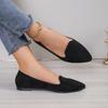 Fashionable Pointed Toe Flat Bottom Comfortable Casual Women's Shoes Spring Summer Solid Color Simple Elegant New Loafers