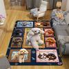 Poodle Portrait Compilation Pattern Rug Floor Mat for Living Room or Bedroom Soft and Comfortable Carpet a Gift for Birthday and Holiday.