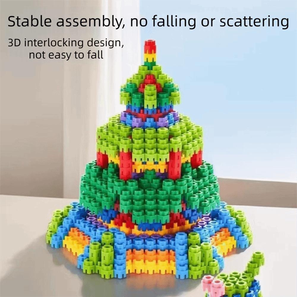 Plastic Hexagonal Building Blocks Large Particle Educational Puzzle Toys Boys And Girls