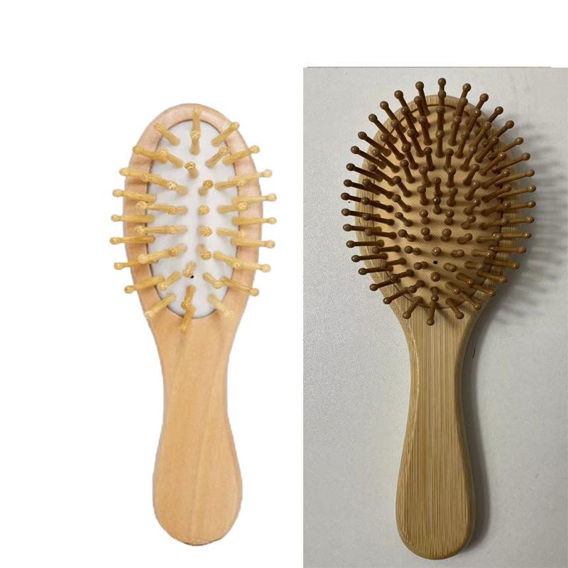 Compact Wooden Pocket Scalp Massage Comb