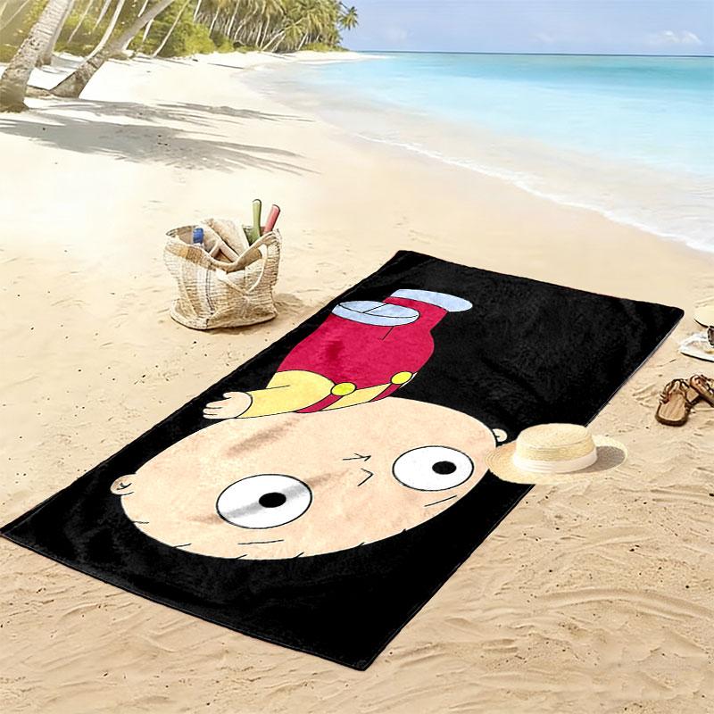 Stewie Griffin Print Beach Towel, Large Soft Quick Dry Towel for Beach Camping Swimming
